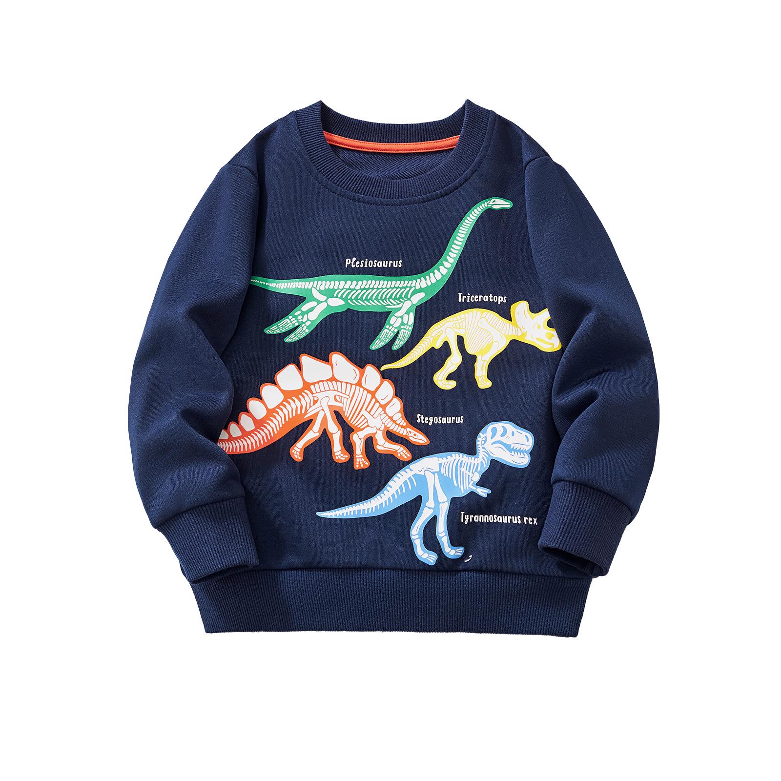 

European-Style Children s Dinosaur Luminous Sweatshirt, Round Neck, Long Sleeve, Autumn/Winter 100cm