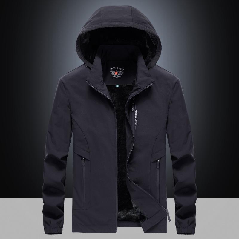 Autumn and Winter Outdoor Sports Windproof Warm Jacket Jacket Fleece Large Size Casual Men's Jacket