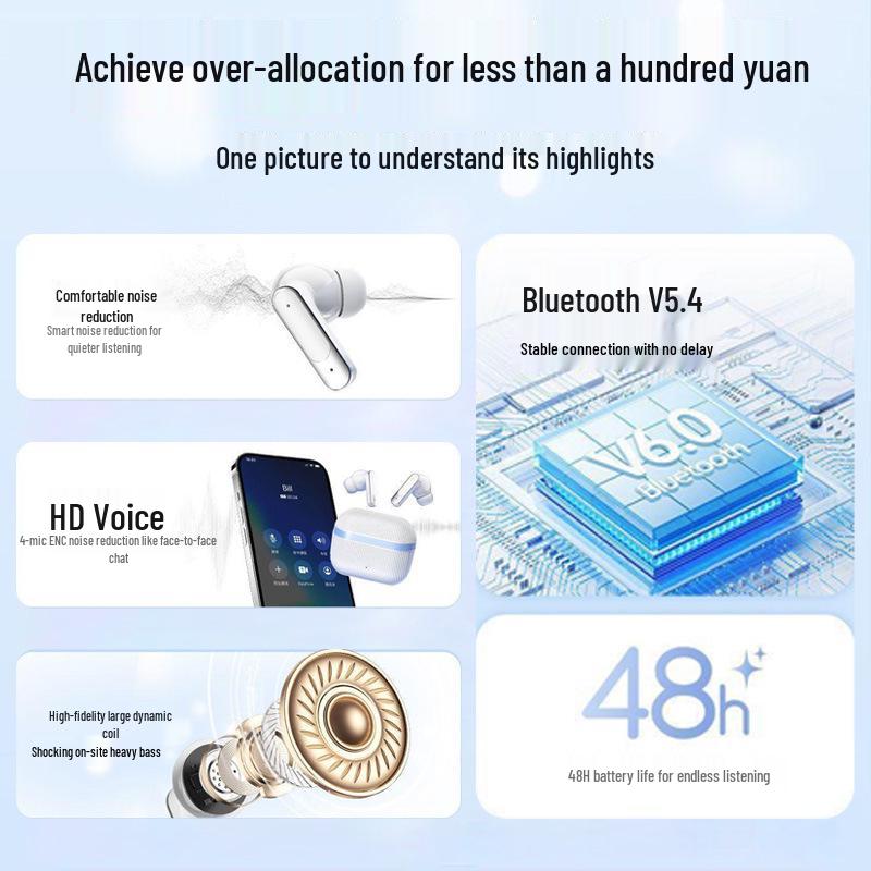 T18 True Wireless Bluetooth Earbuds: In-Ear, High-Fidelity Sound, Noise Cancelling, Stylish Design, Long Battery Life, Unisex.