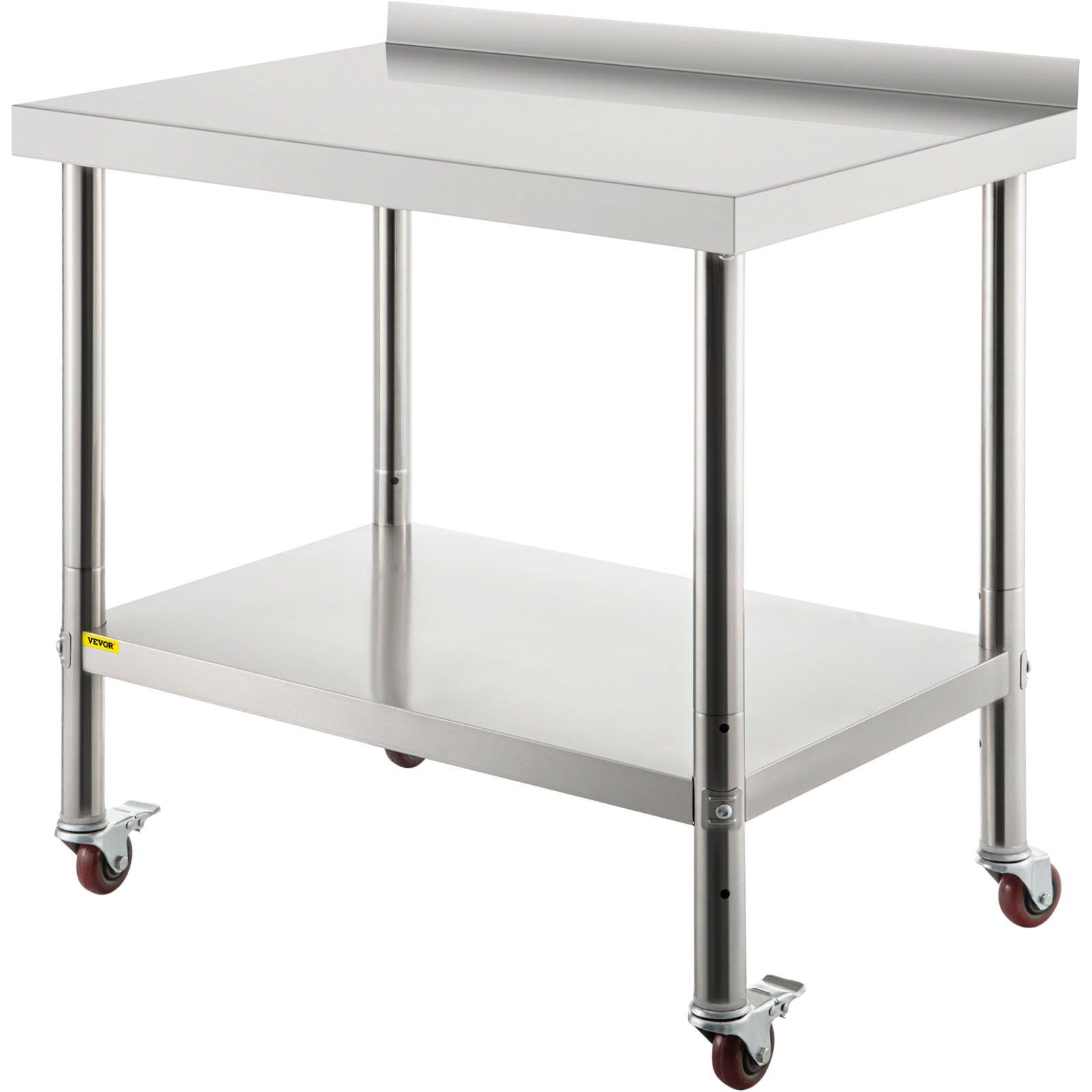 VEVOR Stainless Steel Prep Table, 30