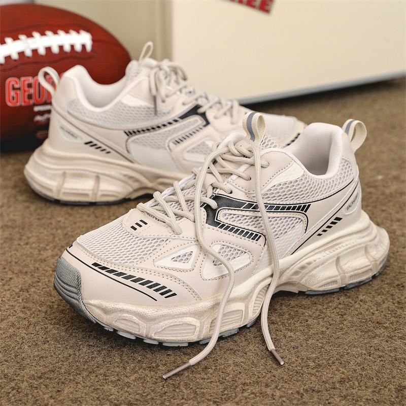 Paar Sportschuhe Dicke Sohle Mode Klassische Freizeitschuhe Verschleißfest Komfort Schnürschuhe Outdoor Laufschuhe für Herren Damen