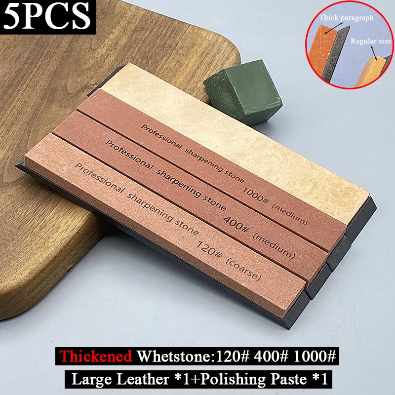 60-3000# Thickened Whetstone Sharpener Kitchen Sharpening System Quick Professional Household Knife Sharpening Stone Apex Tools