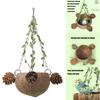 Natural Birdhouse Toy Parakeets Resting Bed Cage Hanging Swing Breeding Nest for Budgies, Lovebirds