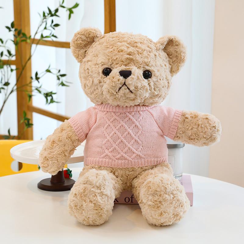 Valentine's Day Twisted Knit Teddy Bear Plush Toy Gift