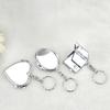 Metal Folding Mirror Key Chain Makeup Mirror Double Sides Cosmetic Mirror Keychain  Girls Toy