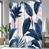 1Pc Plant Pattern Shower Curtain - Large Leaf Design For A Natural And Fresh Bathroom Feel, Polyester Fabric, Comfortable & Bath