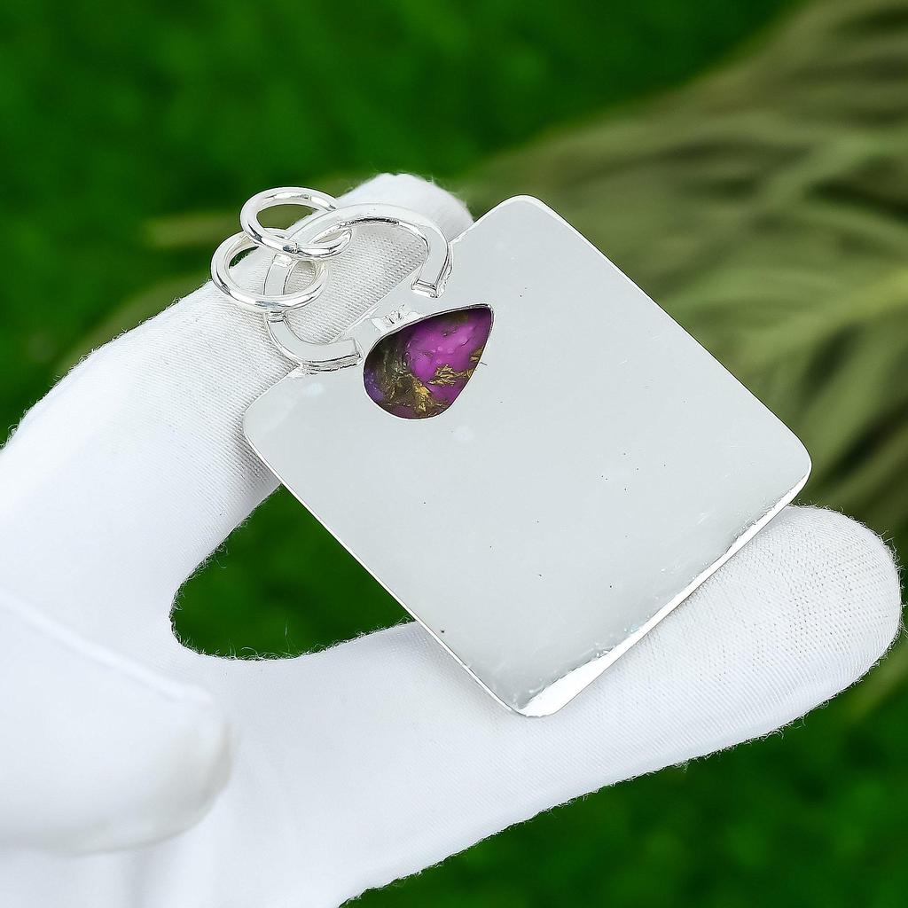 Sisters Day Sale Sterling Silver Copper Purple Turquoise Stone Pendant Jewelry