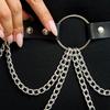 Women Fashion Leather Waist Belt Harajuku Harness Belt Decorative Belly Chain BeltWaistband Gothic Clothing Accessorie