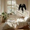 Modern Angel Wings Metal Wall Art Iron Decor for Living Room Bedroom Kitchen Garage Outdoor Garden Sturdy Construction Halloween Home Accent