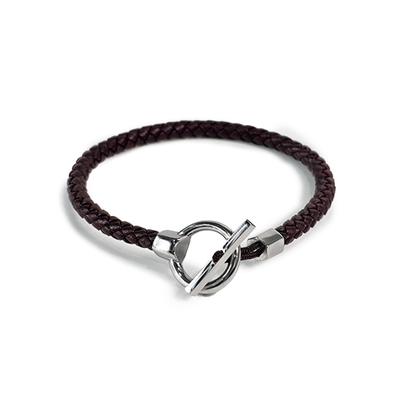 Chubasco Hook Leather Bracelet Dark Brown Chl02