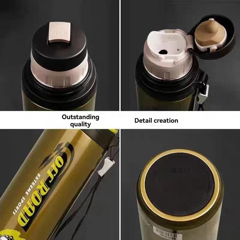 Cup Stainless Steel Thermos Bottle Large Capacity Outdoor Water Bottle with Rope Tumbler Vacuum Flasks Thermo Bottle 680/800ML