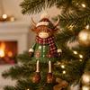 Christmas Resin Character Decoration with Separate Rope Legs, Figurine for Seasonal Home Displays