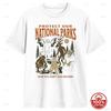 Protect Our National Parks Cryptidcore Weirdcore Folk Vintage Unisex Soft Cotton Loose Summer Short Sleeve T Shirts Oneck Tops