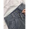Women's Plus Size High Waist Starry Sky Wide-Leg Jeans - American Style Straight Leg Pants for Autumn