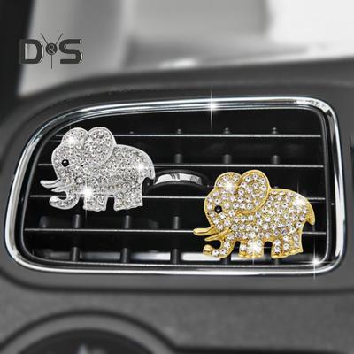 Araba Hava Spreyi Havalandırma Klip Lüks Taklidi Alaşım Fil Otomatik Hava Çıkış Dekorasyon Aromaterapi Difüzör Araba İç Aksesuarları
