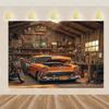 Classic Garage Workshop Tapestry: Auto Enthusiast's HavenWall Decoration Background Cloth, Bedroom Room Home Decoration