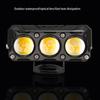 3 Eyes Led Motorcycle Spotlight Work Lamps Dual Color Hi/Low Beam Fog Light For Cars Suvs Trucks Mini Lens Driving Light