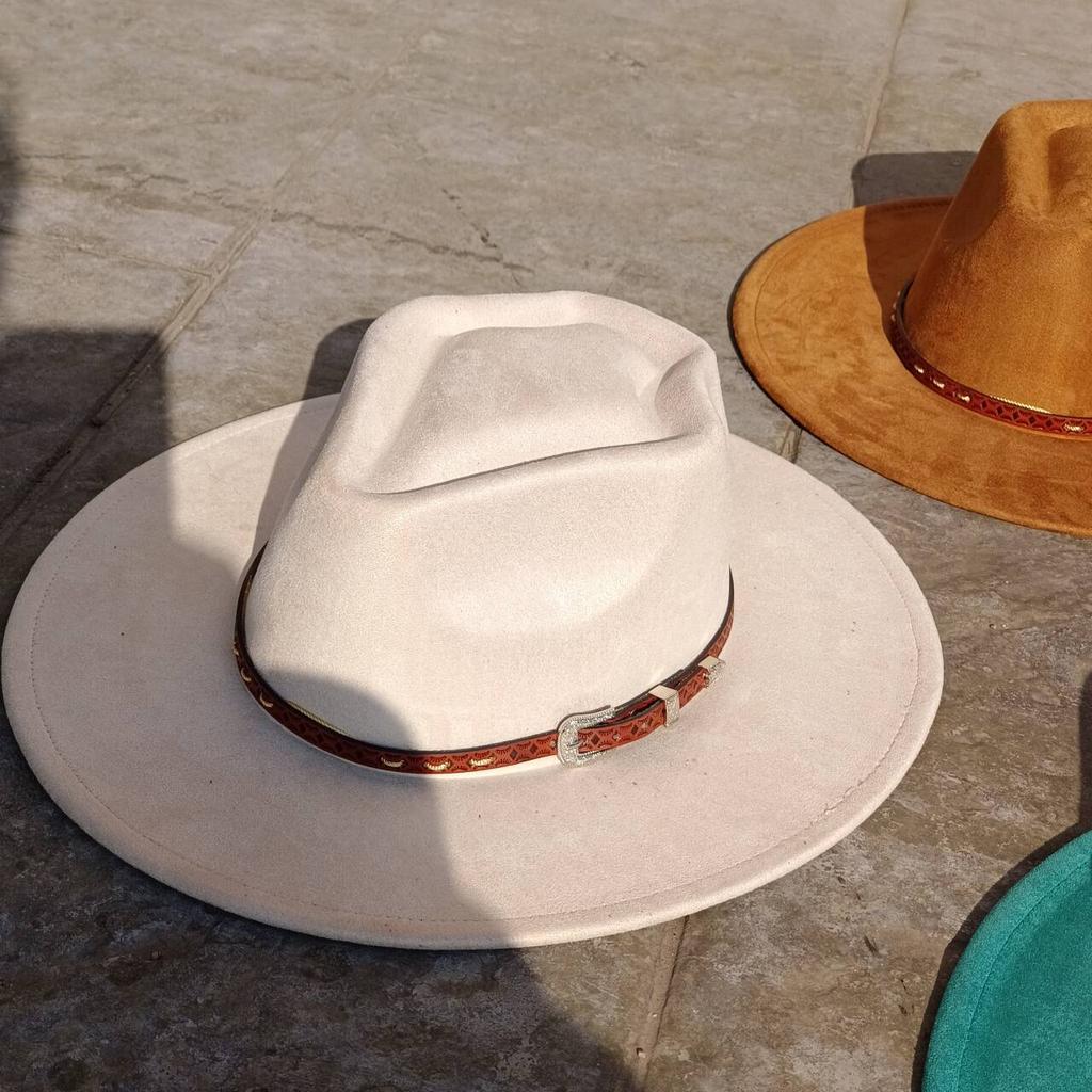Vegan Suede Arrow-shaped Cap Women's Hat with Variousaccessoriesmen'sfedora Distressed Suede Hat Bohemianstylehat Men'sstraw Hat