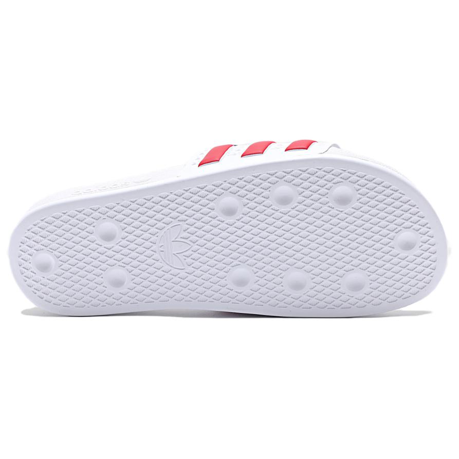 adidas Originals ADILETTE Comfortable Slide Slippers Unisex White Black Red IH6877