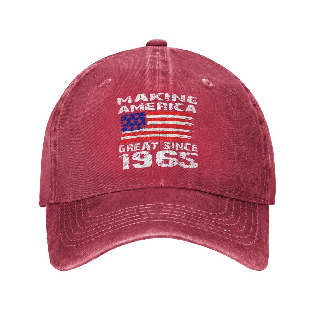 Making America Great Since 1965 Vintage 60th Birthday Casual Baseball Cap Running Hippie Trucker Hat Summer Men Snapback Cap