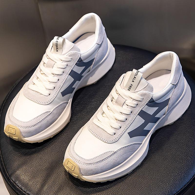 Sneakers women's spring 2025 new Forrest Gump shoes women's casual flat leather women's shoes running shallow mouth dad shoes tide