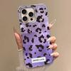 Retro Black Leopard Print Pattern Women Phone Case for Iphone 16 15 14 7 8 Plus 13 11 12 Pro Max X XS XR SE 2022 2020 16e Cover