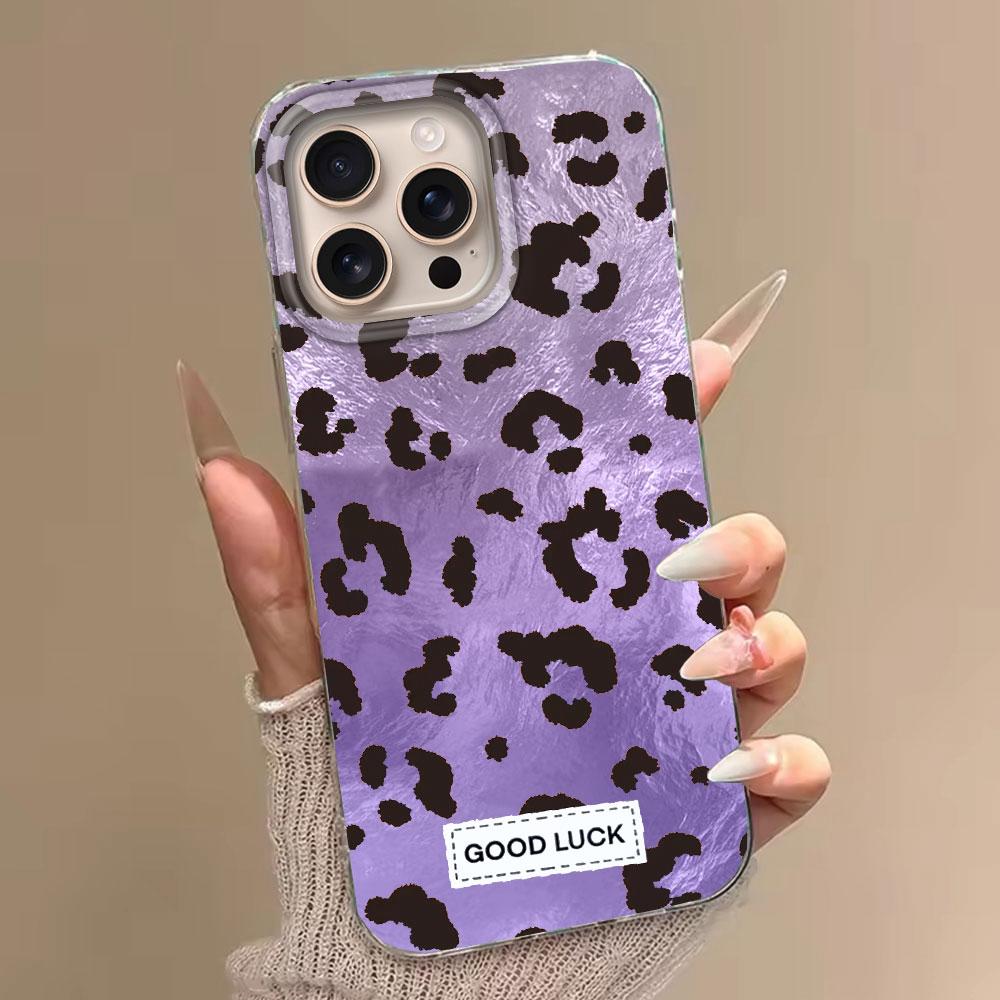 Retro Black Leopard Print Pattern Women Phone Case for Iphone 16 15 14 7 8 Plus 13 11 12 Pro Max X XS XR SE 2022 2020 16e Cover