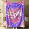 Vintage Sanrio Flannel Fleece Blanket Soft Warm Fluffy Throw Cute Sofa Bed Cover Office Nap Shawl Lightweight Blanket Fans Gift