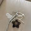Adorable Bows Wing Key Chain For Girls And Teens Featuring Chic Star Shape And Smooth Texture Handbag Accessory