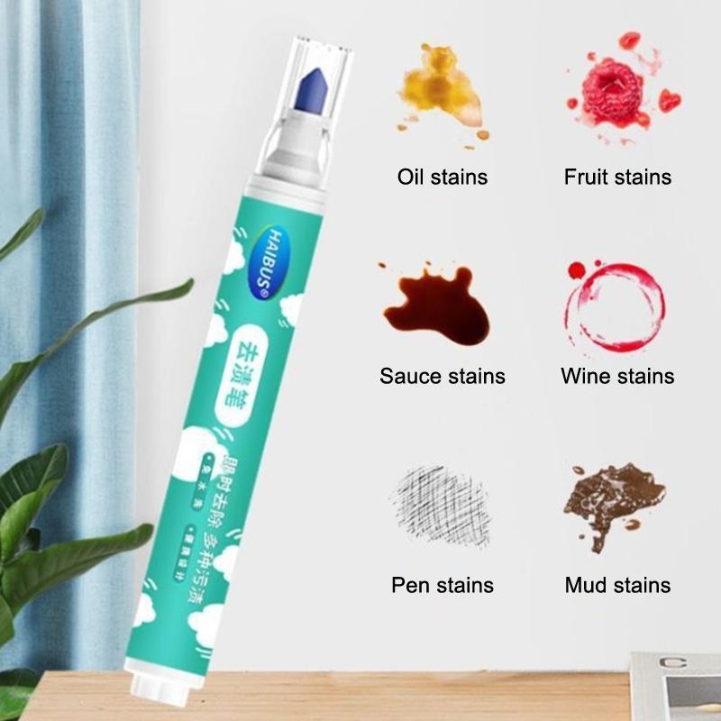 

1Pcs Magic Clothing Stain Removal Pen Portable Washing Free Oil Red Wine Stain Remover Marker Pen For Small Greasy Filth onesize