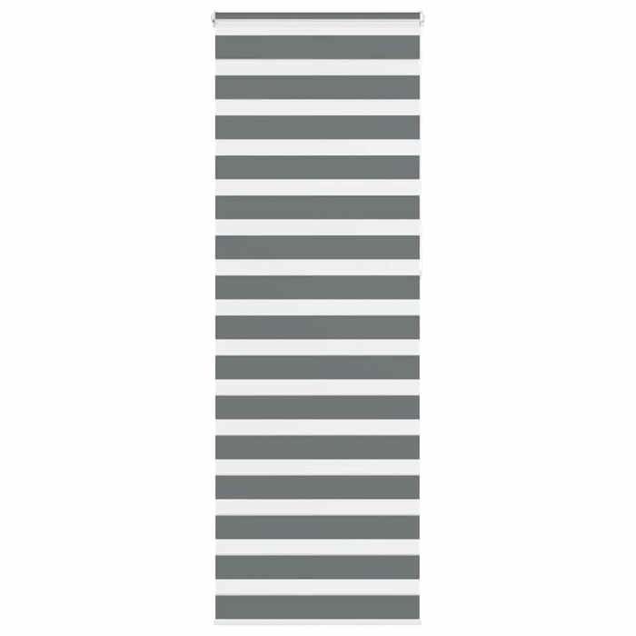 VidaXL Store Zèbre Gris Foncé Largeur Du Tissu 80,9 Cm Polyester, Store Enrouleur Zébré, Store Zébré Pour Fenêtre, Store 4014180