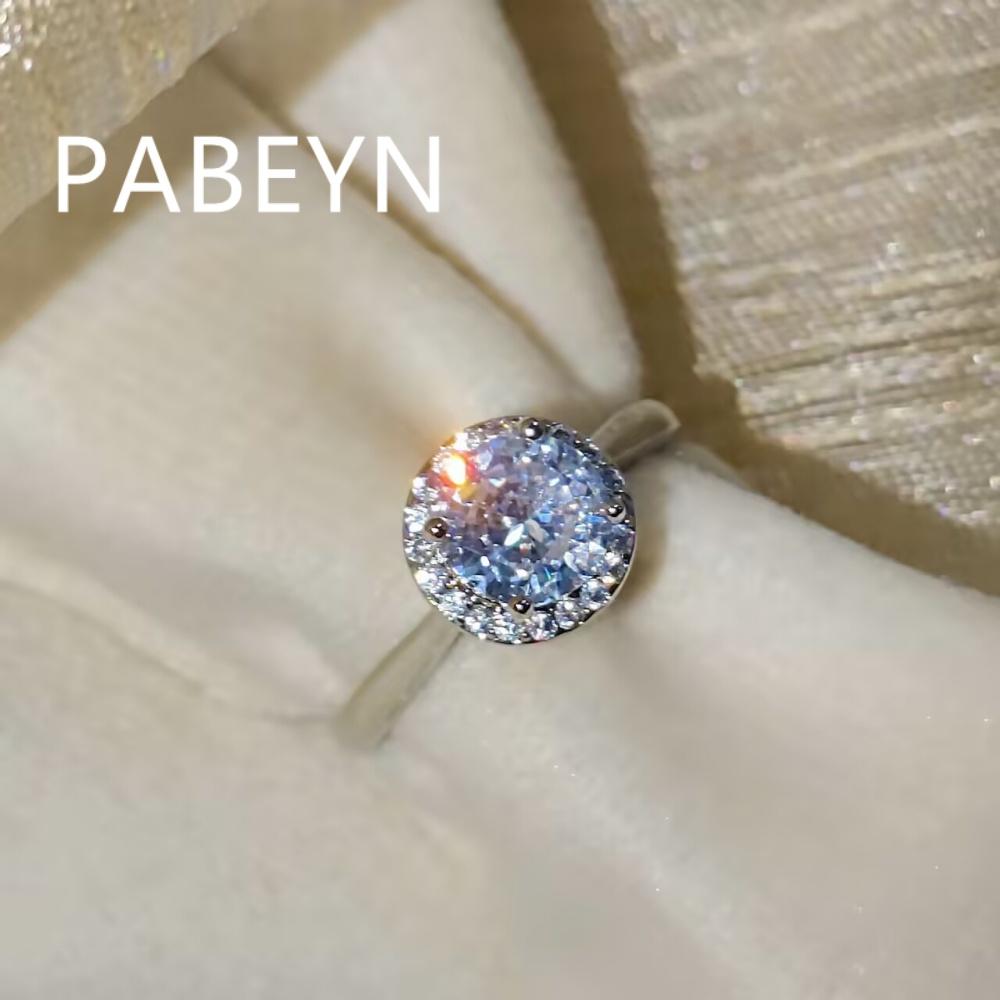 925 Sterling Silver Fashion Temperament Group Set Round Zircon Crown Ring Birthday Anniversary Wedding Party Gift Ladies Jewelry