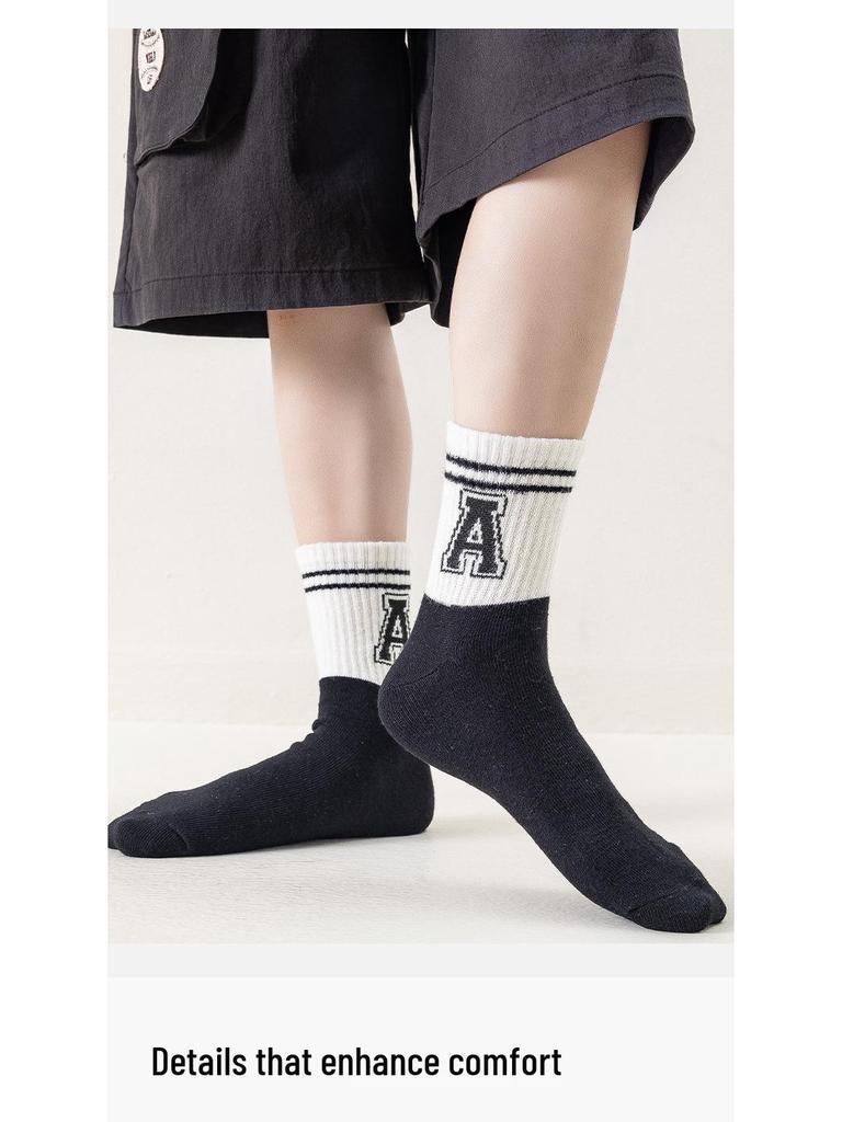 Yi Huo Kids' Spring & Autumn Combed Cotton Socks - Breathable, Sweat-Absorbing, Warm Socks for Boys and Girls.