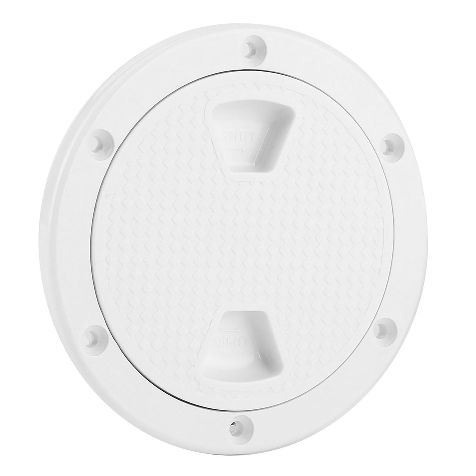 

4in ABS Deck Plate Round White Anti UV Corrosion Resistant Screw Out Boat Inspection Hatch Cover