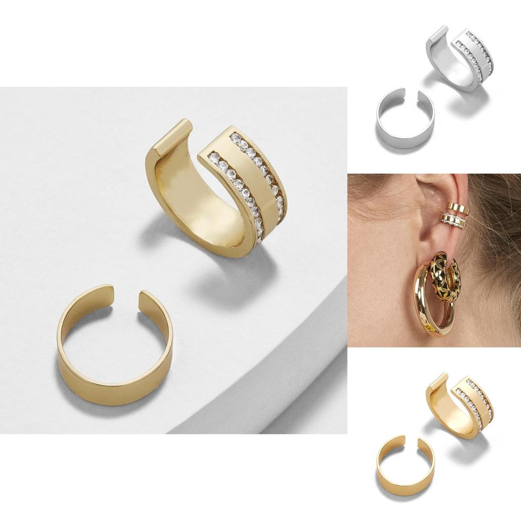 Modern Alloy Rhinestone Geometric Earrings For Women Fashionable Accessories