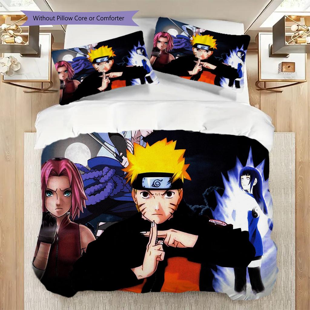 Naruto Set Anime Comforter Duvet Cover Sets Threepiece Set 1 Duvet Cover 2 Pillowcase Without Core Bedding Set Soft And Comfortable