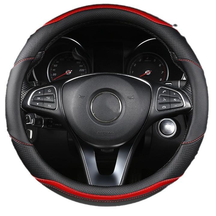 Ultracienki, oddychający pokrowiec na kierownicę samochodową, uniwersalny na każdą porę roku, kontrastowy kolor, osłona ochronna wewnętrznej klamki.