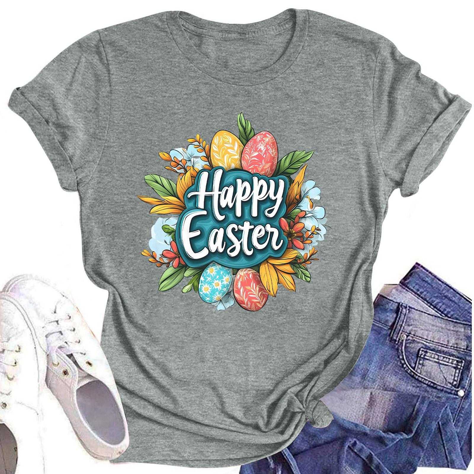 

Женский топ с круглым вырезом, повседневный принт, футболка с короткими рукавами M