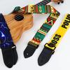 Electric Guitar Strap Polyester Printed Design Adjustable Length Soft Comfortable Durable Shoulder Support for Bass Acoustic