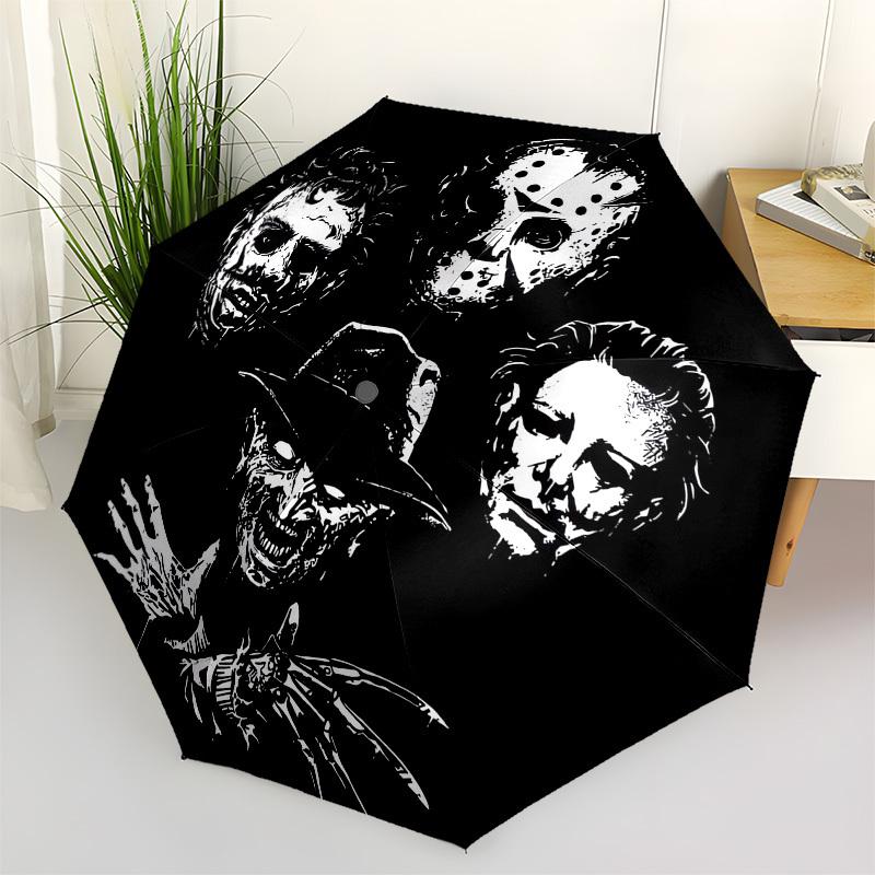 

1pc Horror Movie Monsters Umbrella with Plastic Handle,Suitable for All Seasons Home Travel Outdoor UmbrellaM1359