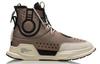 Li Ning Rekindled Cushioning Slip Resistant Abrasion Resistant High top Vintage Basketball Shoes Men's Brown AGBN052-2