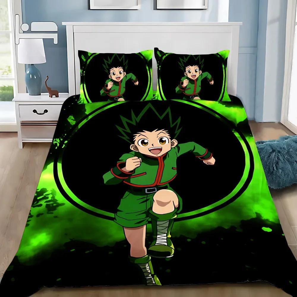 Japan Anime 3D Printing Hunter X Hunte Bedding Set Duvet Cover Pillowcase Single Twin Full Queen King Size For Kids Teens
