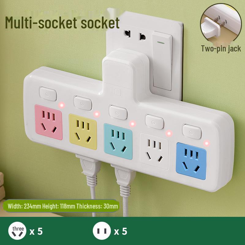Pure Copper Multi-Function USB Power Strip with Wireless Plug Board