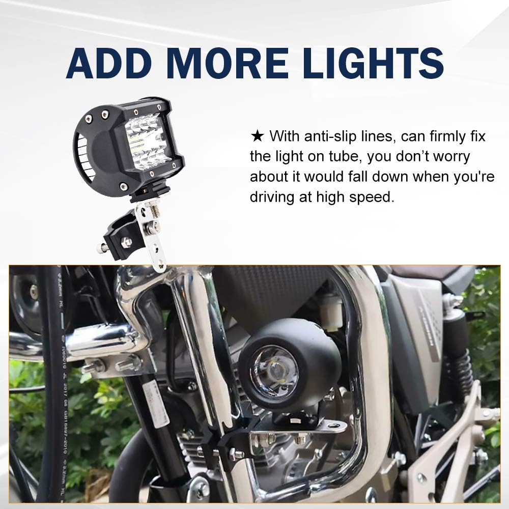 Motorcycle 1.2 Inch Car Bull Bar Holder Clamp Offroad Tube Clamps Mounting Brackets for LED Light Bar Work