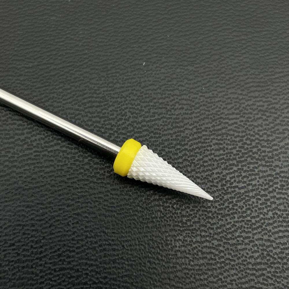 1Pc White Ceremic Nail Drill Bits Ceramic Cuticle Clean Bur Rotary Milling Cutters for Manicure Pedicure Dental Polishing Burs