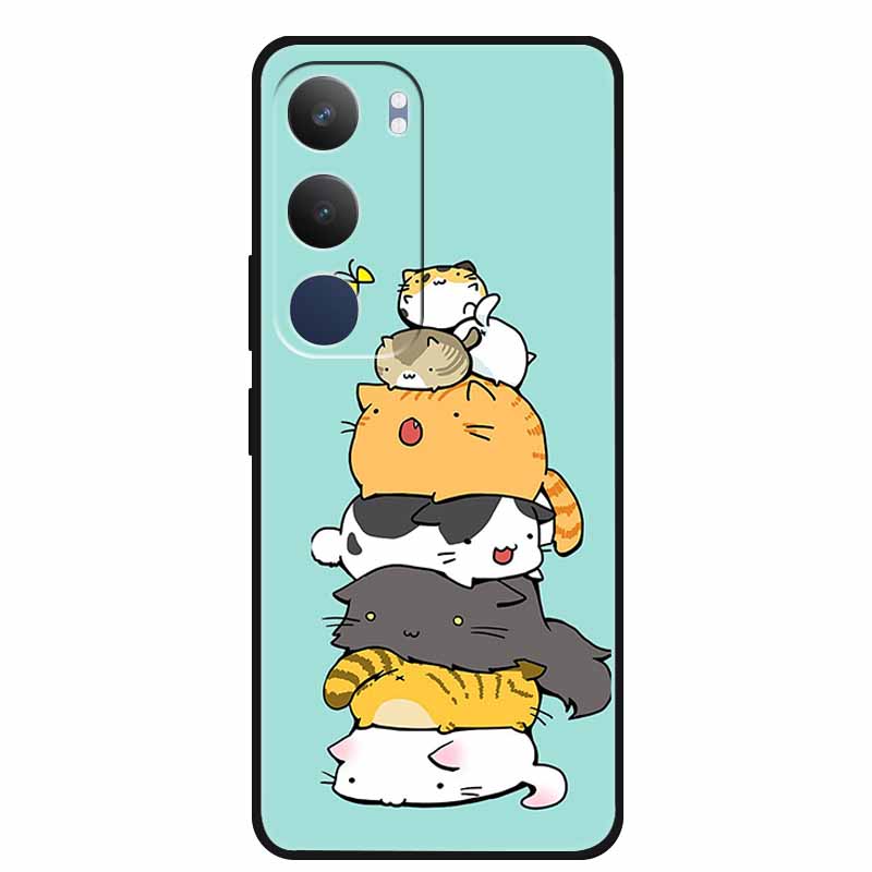 For Vivo Y19s 4G Case Y 19s 6.68" Soft Silicone TPU Phone Case for Vivo Y19s Pro 4G Cartoon Animal Shockproof Cover Y19 s Pro 4G