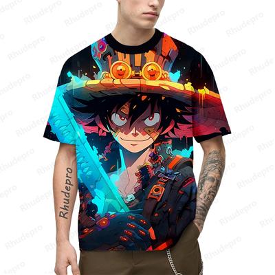 One Piece Popular Anime  T-Shirt 3d Japan Harajuku Men Short Sleeve Cosplay Tshirt Luffy Shirt Printed Men's Clothing Tops