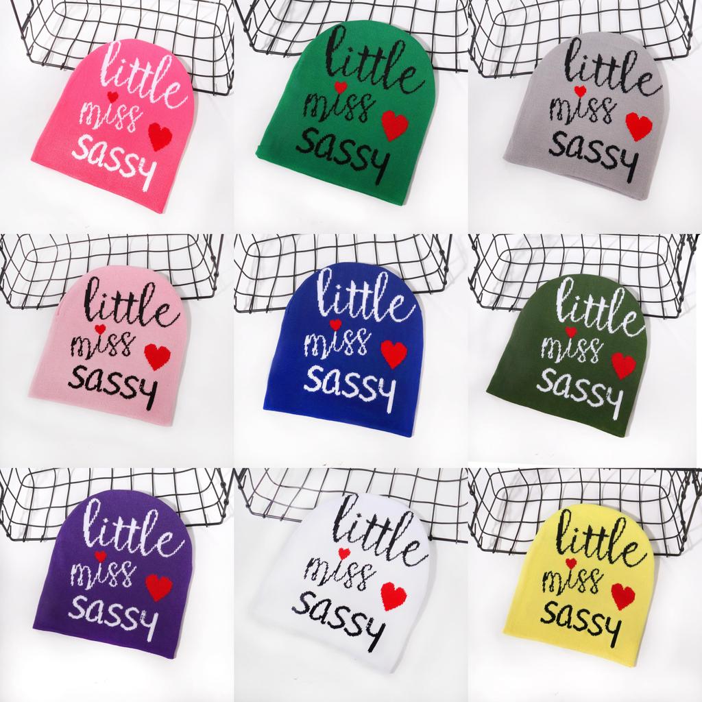 Knit Simple Letter Hat With Thermal Function For Daily Use Supplies Decoration