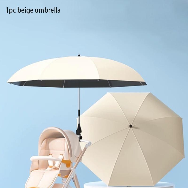

Universal Stroller Umbrella with UV Protection, Baby Stroller Parasol 85cm Diameter with Umbrella Clip Fixing Device,1PC бежевый