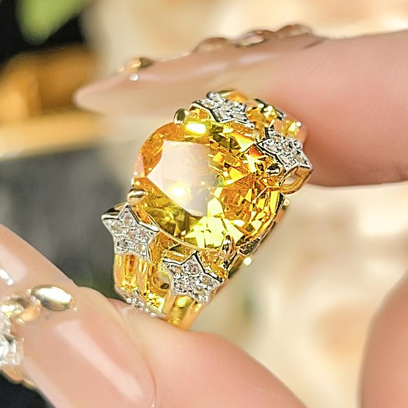 Тяжелая Промышленность Роскошное Кольцо Женские Украшения Цветное Сокровище Роскошное Премиум Универсальное